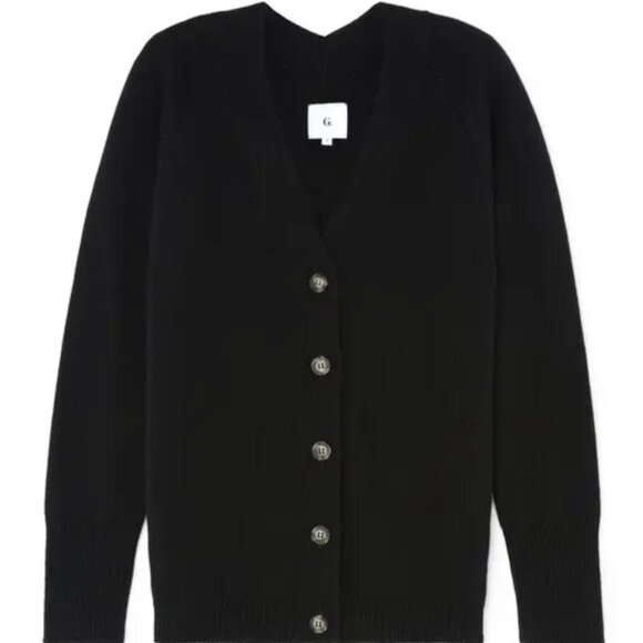 G. Label Alisha V-Neck Cardigan in Black (S) - Picture 5 of 5